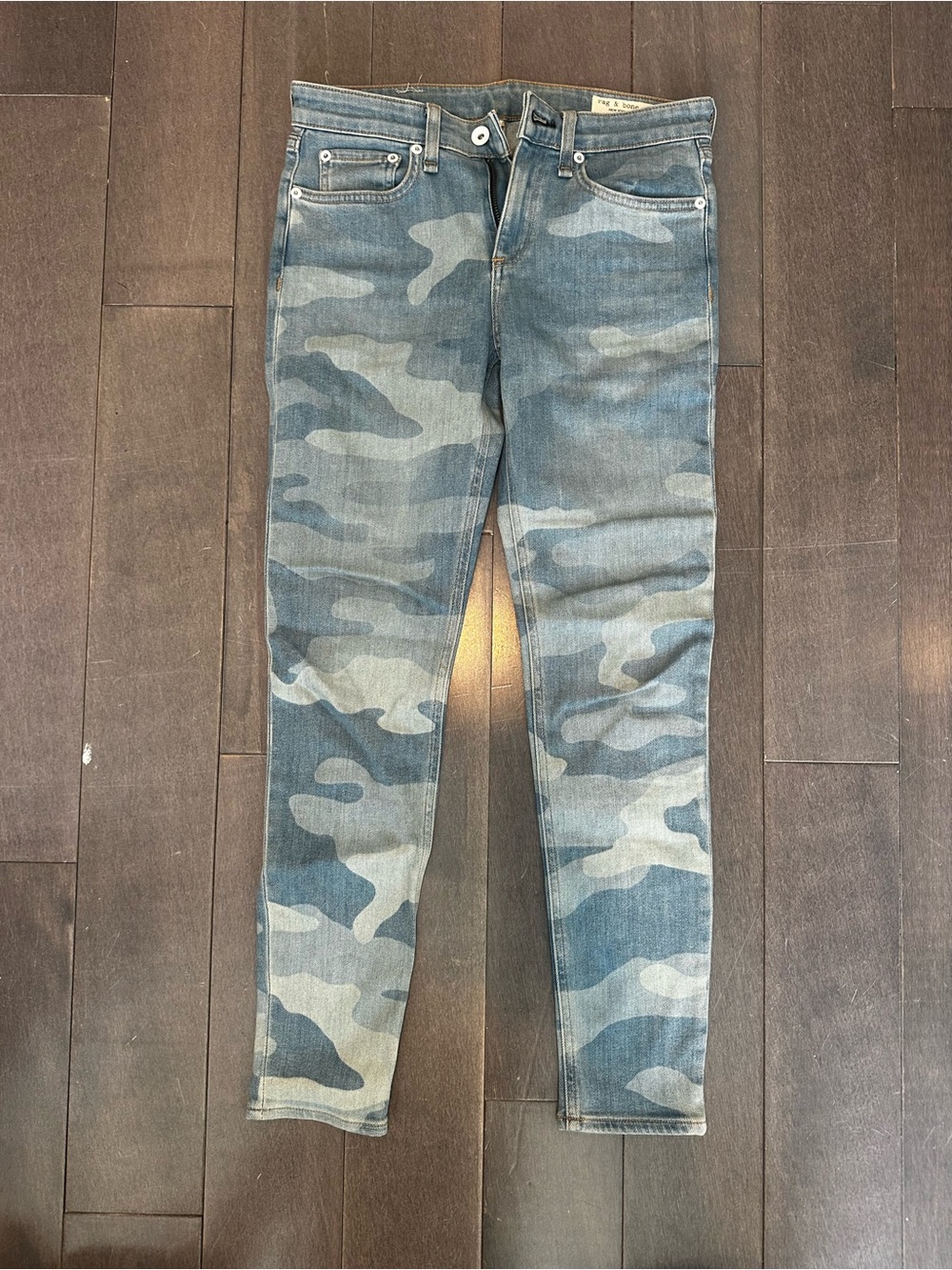 rag & bone Blue Camo Skinny Jeans